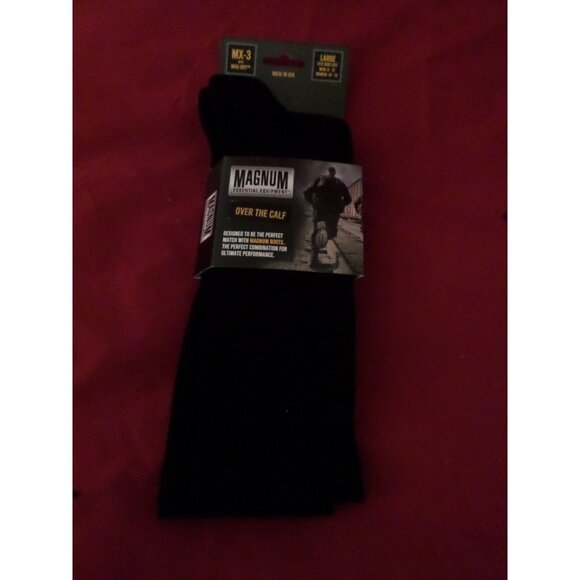 1 Pair Large Magnum Over the Calf Tactical Support Men Crew Boot Sock 9-12 - Picture 1 of 6